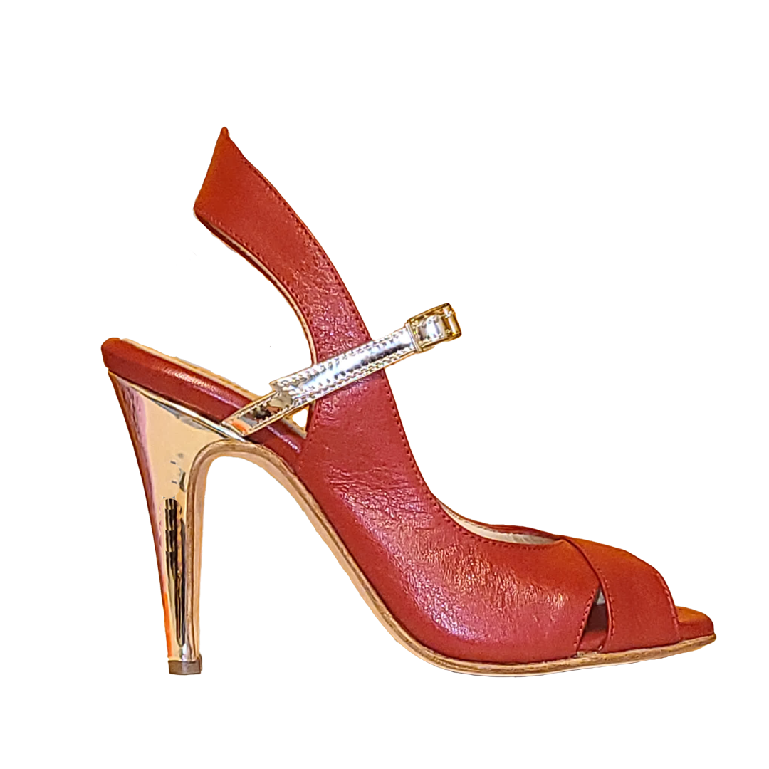 Tina Red/Gold - Tango shoes