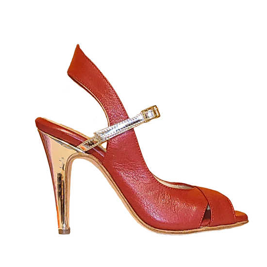 Tina Red/Gold - Tango shoes
